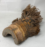 Hand-made carved bearded face in bamboo from southern China