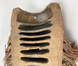 Hand-made carved bearded face in bamboo from southern China