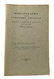 Bibliography of the Published Writings of Henry Fairfield Osborn, for the years 1877-1910