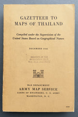 Gazetteer to Maps of Thailand. Compiled Under the Supervision of the United States Board on Geographical Names