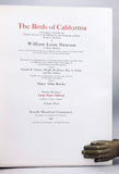 The Birds of California. A Complete, Scientific and Popular Account of the Birds Found in the State, De Luxe Large Paper Edition, 4 volumes, complete