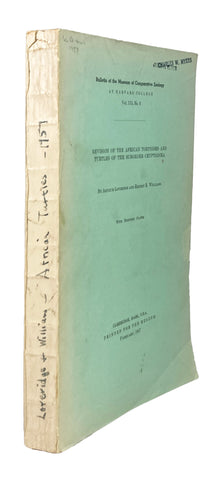 Revision of the African Tortoises and Turtles of the Suborder Cryptodira