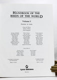Handbook of the Birds of the World, volumes 1-11 (of 16)