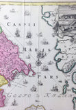 Provinciarum Persicarum Kilaniae nempe Chirvaniae Dagestaniae (Map of the provinces surrounding the southern Caspian Sea especially the eastern Caucasus and Turkmenistan in 1728)