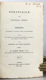 Geraniaceae: The natural order of Gerania. Illustrated by coloured figures and descriptions; comprising the numerous and beautiful mule-varieties cultivated in the gardens of Great Britain, with directions for their treatment, 5 volumes, complete.