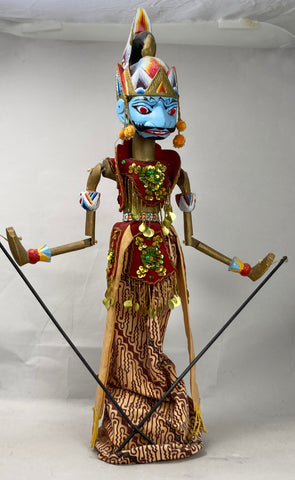 Hand-made Wayang Golek Wooden Doll Puppet of Ramayana Rama from Java