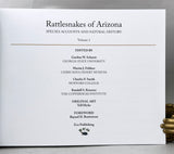 Rattlesnakes of Arizona, Vol. 1: Species Accounts and Natural History + Vol. 2: Conservation, Behavior, Venom, and Evolution + Book of Plates, housed in slipcase (special leatherbound limited edition)