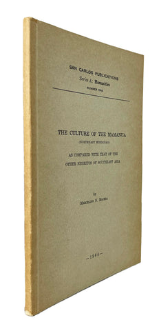 The Culture of the Mamanua (Northeast Mindanao) as compared with that of the other Negritos of Southeast Asia