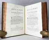 De Natura Animalium libri XVII. Cum animadversionibus Conradi Gessneri, et Danielis Wilhelmi Trilleri: curante Abrahamo Gronovio, Qui et suas Adnotationes adjecit, 2 volumes complete in a clamshell box