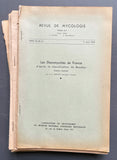 Les Discomycetes de France, 20 offprints published between 1932-1959 from the journals “Revue de Mycologie” and “Bull. Soc. Bot. Centre-Ouest.”